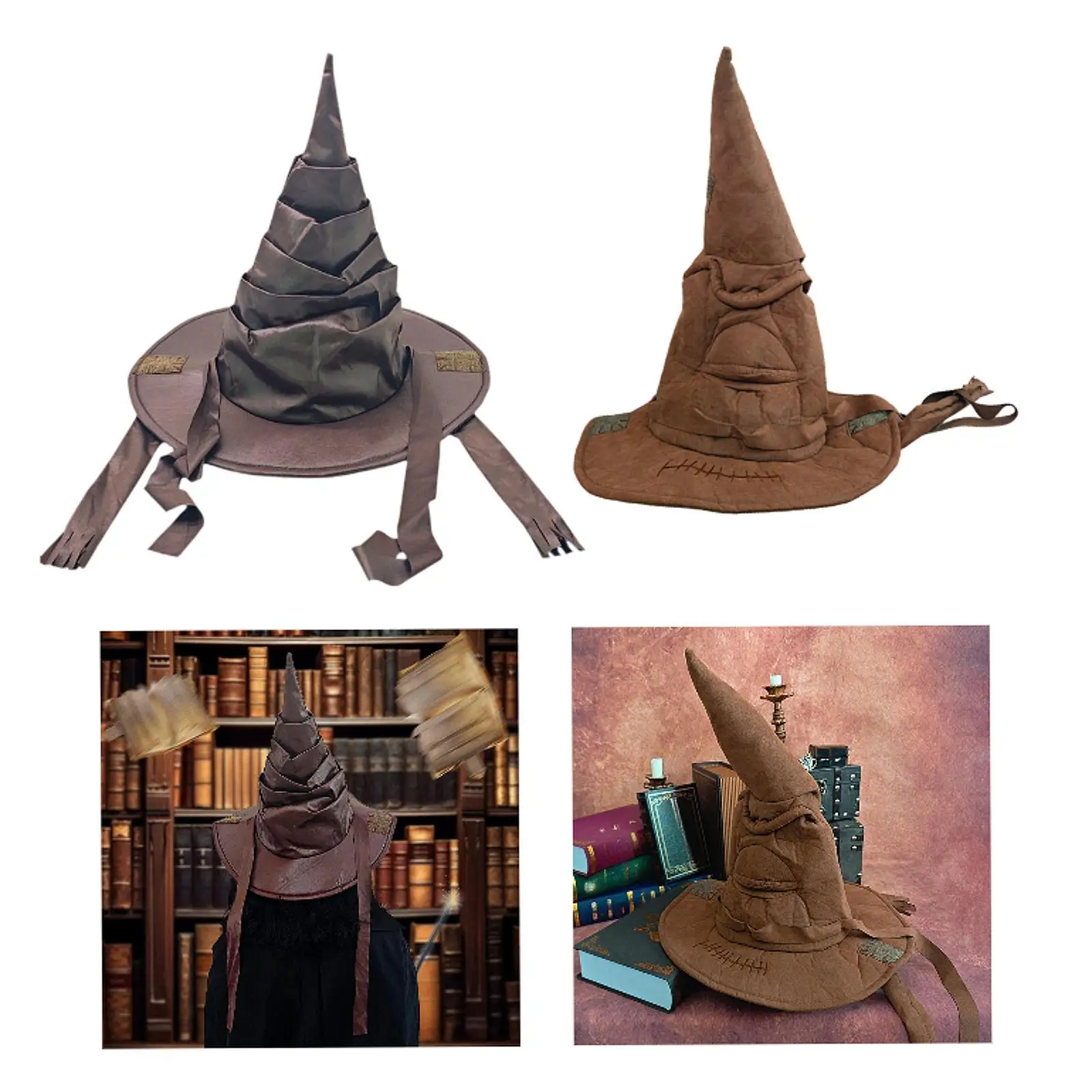 Wizard Hat Headwear Photo Props Pointed Hat Costume Headwear Witch Hat for Party Favors Festival Christmas Masquerade Carnival