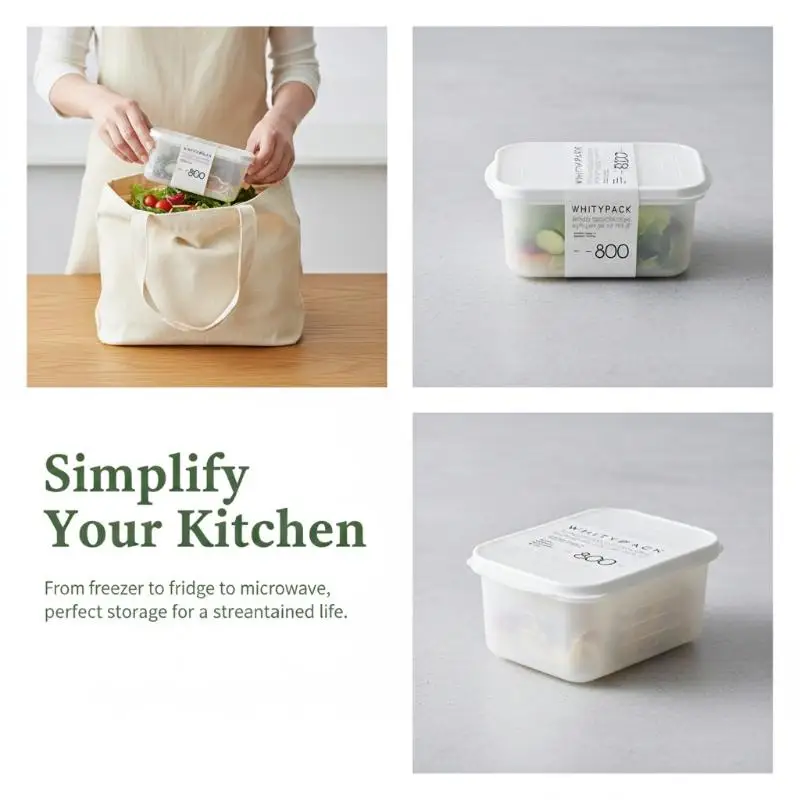 HOT!1pc Japanese Meat Packaging Box Food Grade Refrigerator Storage Fruit Vegetable Preservation Prepare The Dishes Divided Box