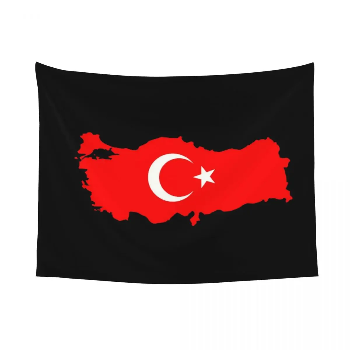 Custom Turkey Flag Map Tapestry Home Decor Hippie Wall Hanging Turkish Moon and Star Tapestries for Living Room