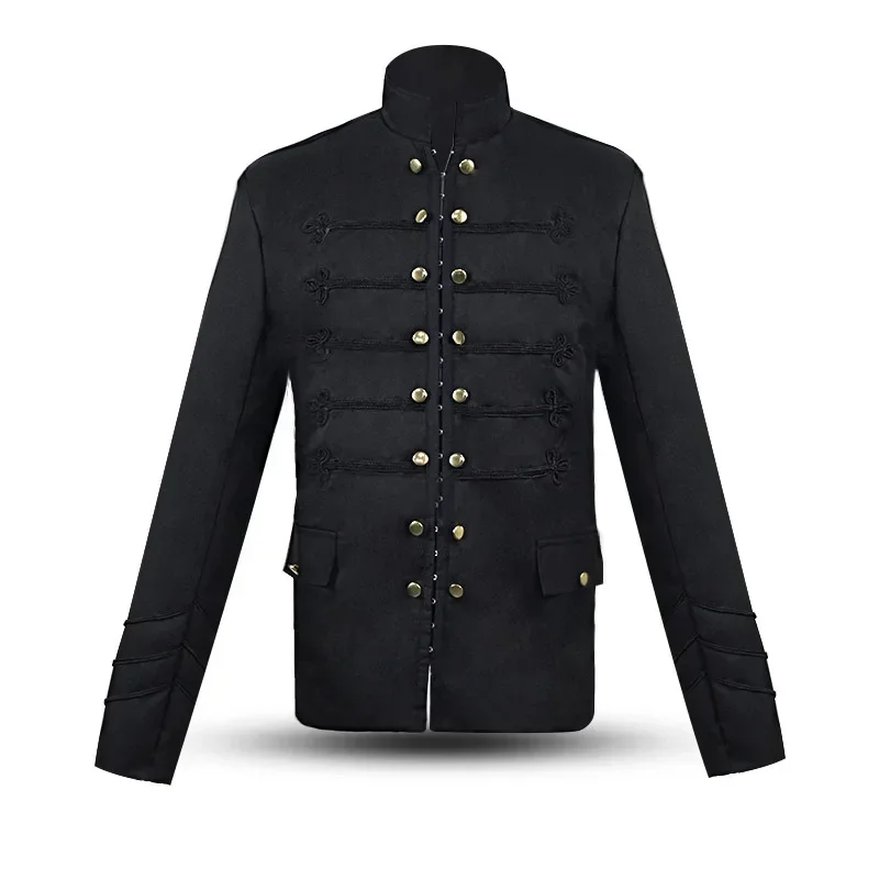 

Europe And The United States New Medieval Solid Color Men's Coat Literary Retro Coat