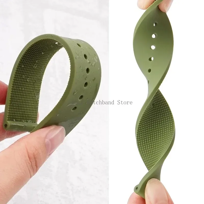 Universal Silicone Watch Strap Men Women Smartwatch Band Soft Rubber Sport Bracelet Waterproof Replacement Wristbelt Accessories image 2