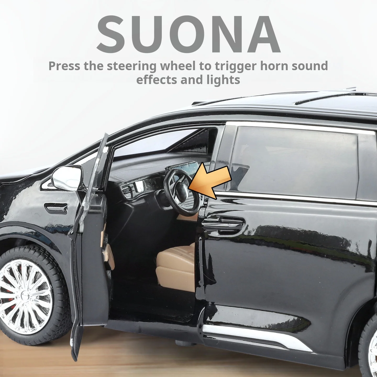 مقياس 1:24 محاكاة Denza D9 سيارة الأعمال سبيكة دييكاست نموذج سيارة كلاسيكية ضوء الصوت الأولاد لعبة طفل هدية المقتنيات #4