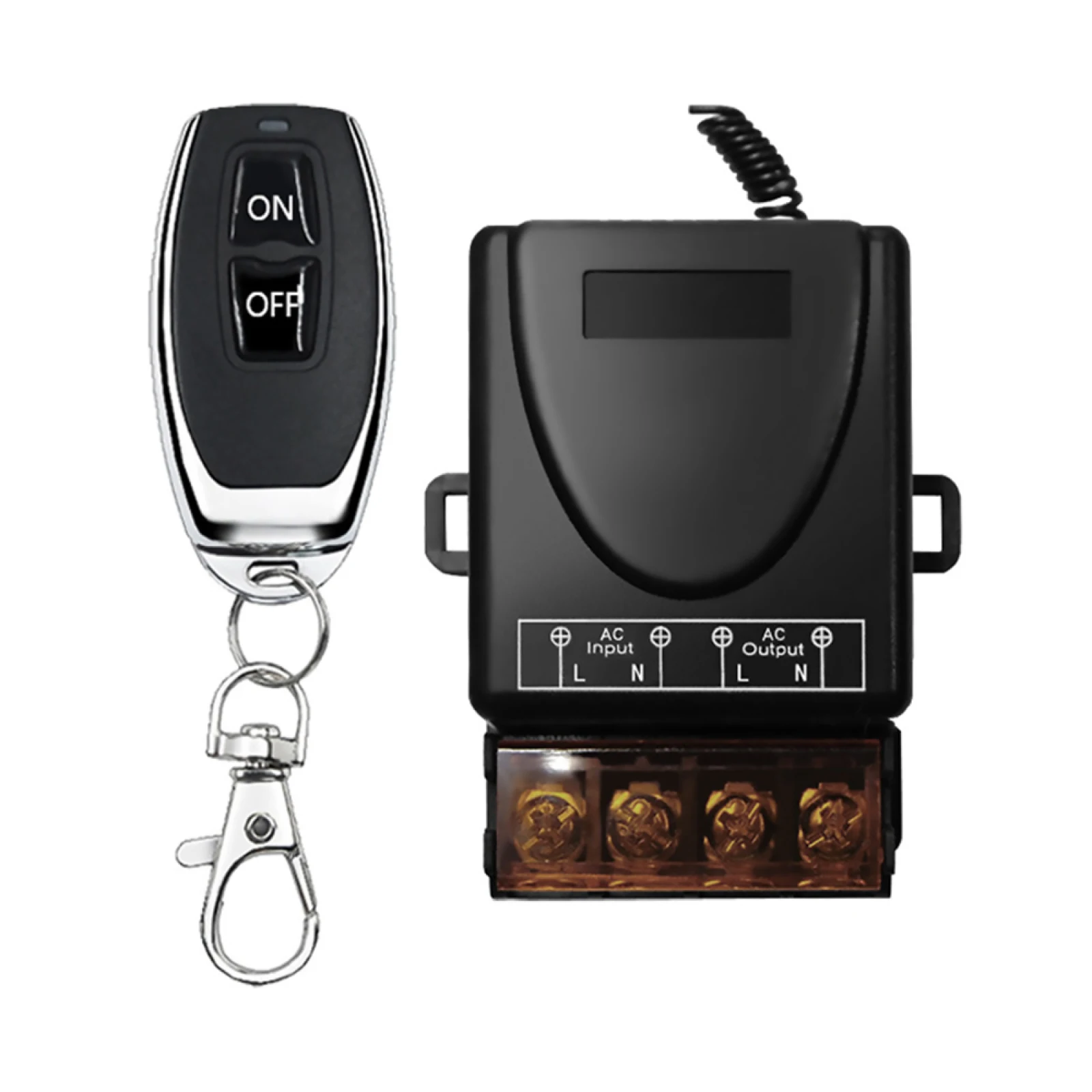 

Переключатель дистанционного управления, радиочастотный релейный приемник 110–240 В с дистанционным управлением, диапазон 100 м