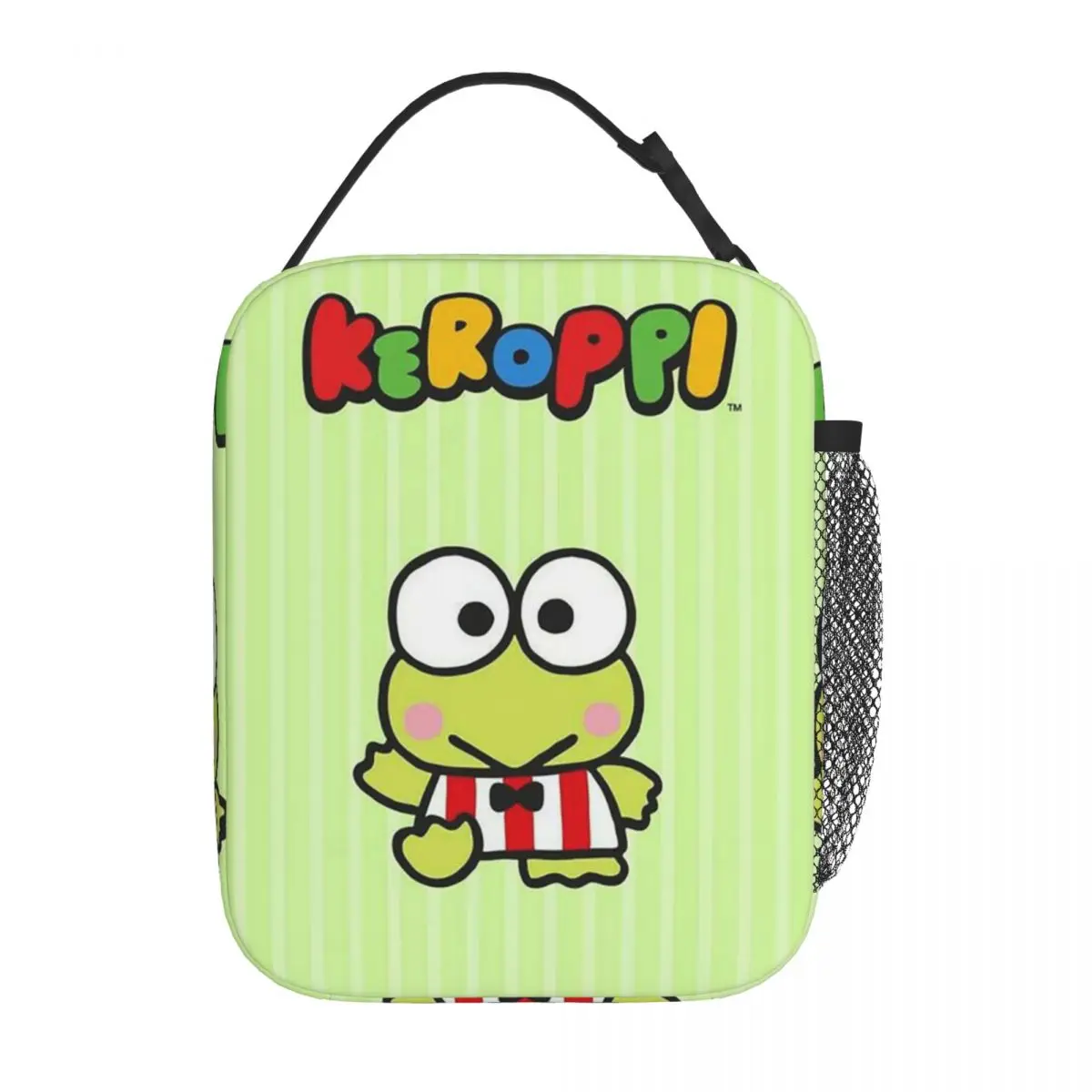 Custom Keroppi Kawaii Lunch Bag Cooler Warm Insulated Lunch Box per lavoro ufficio Picnic Food Tote Bags portatili