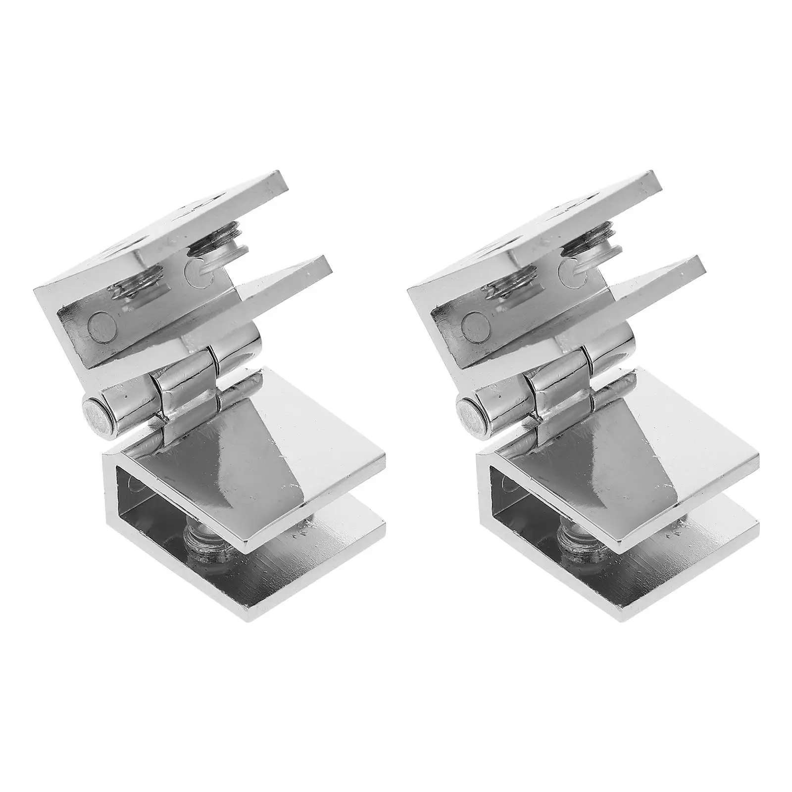 

2 Pcs Alloy Hinges for Kitchen Cabinet Door Glass Shower Hardware Zinc Alloy Hinge Durable Non Hole Easy Installation