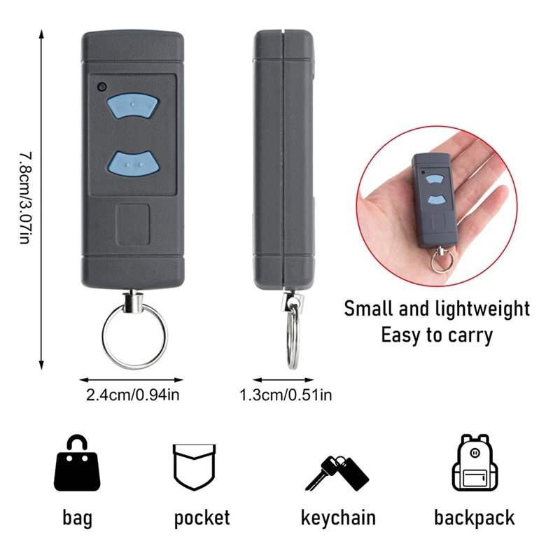 2 Pack Garage Door Remote Handheld Transmitter Replacement For HORMANN HSE2-868 HS4-868 HSM4-868 GARADOR Promatic