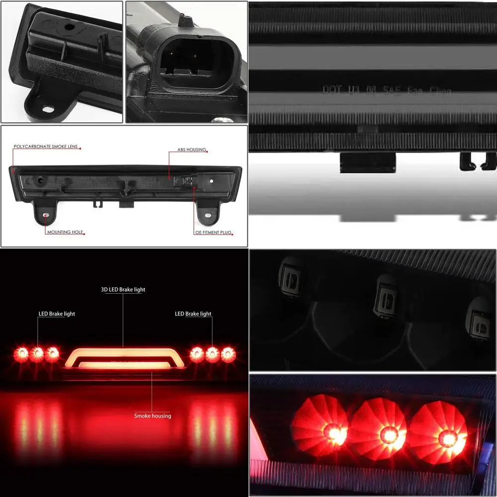 

3D LED High Mount Third Brake Light for 00-06 Suburban 1500 2500, Tahoe, Yukon & XL 1500 2500 - Black Housing