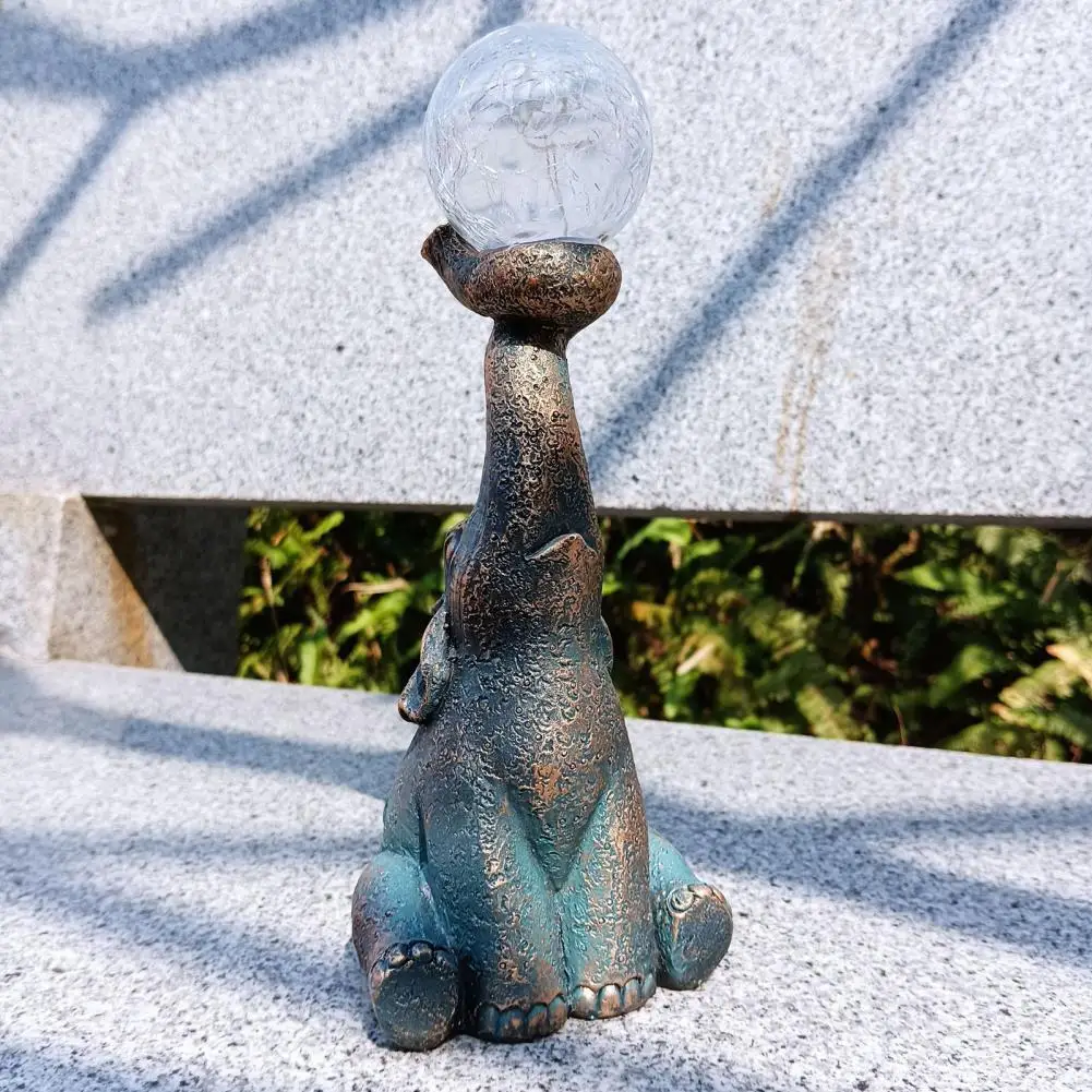 

Artistic Elephant Sculpture Elephant Lamp Outdoor Decor Outdoor Solar Elephant Lamp with Led Light for Garden Patio Decor Loving