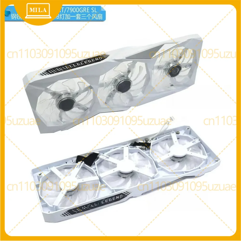 Pièces de rechange pour ventilateur de refroidissement de carte graphique dédiée ASRock Steel Legend RX6650XT RX7600 RX7700XT RX7800XT RX7900GRE