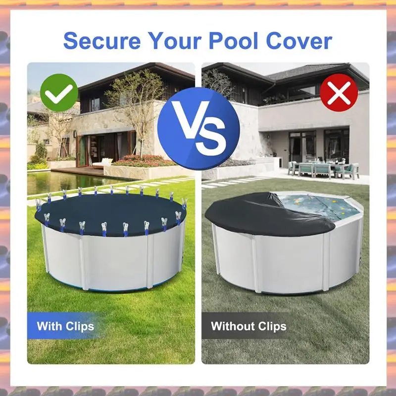 

ABML 30Pcs Pool Cover Clips For Above Ground Pools, Pool Cover Clamps, Windproof Clips For Above Ground Pool Cover