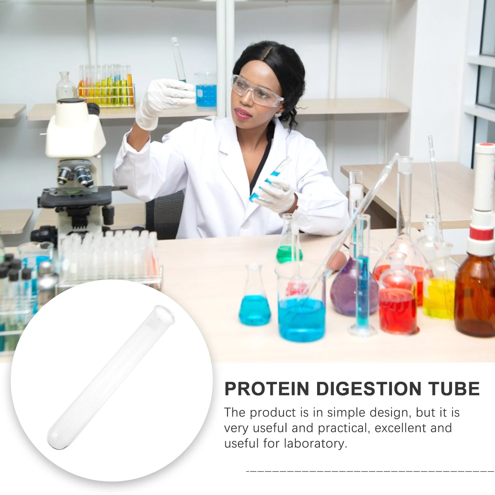 Kjeldahl Digestive Tube Glass Nitrogen Analyzer Laboratory Protein Digestion Lightweight Boiling Tube Azotometer