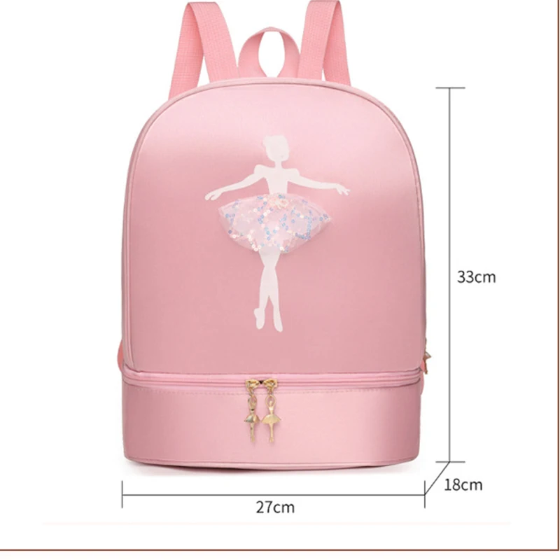 Girls Gym Bags Fitness Children\'s Big Pocket Kids Ballet Dance Shoulder Bags Personalized Waterproof Bag Ballerina Duffle Bag