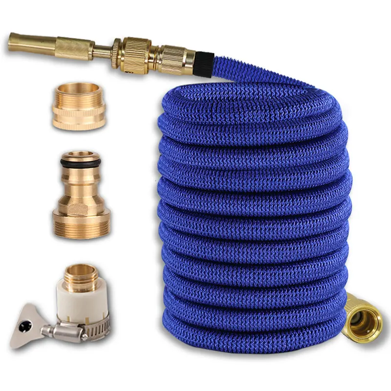 

1/2”High Pressure Brass Water Gun Telescopic Hose Kit for Garden Car Cleaning Magic Flexible Watering Pipe Washer Farm Courtyard