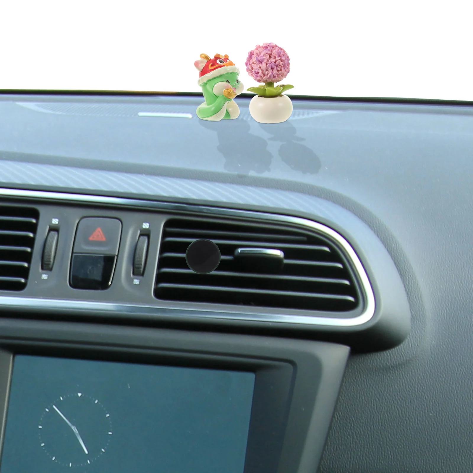 

2Pcs Car Dashboard Snake Sculpture Resin Animal Ornament Miniature Flower Decoration Feng Shui Zodiac Year of The Snake Car