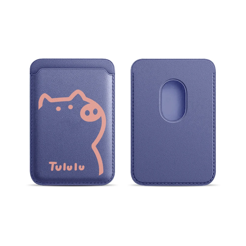 Pig Tululu Leder-Kartenetui Handyhülle Kartenhalter für Magnetische Hülle Geeignet für alle iPhones für Magsafe Karten-Handy-Rückentasche – Detail 20