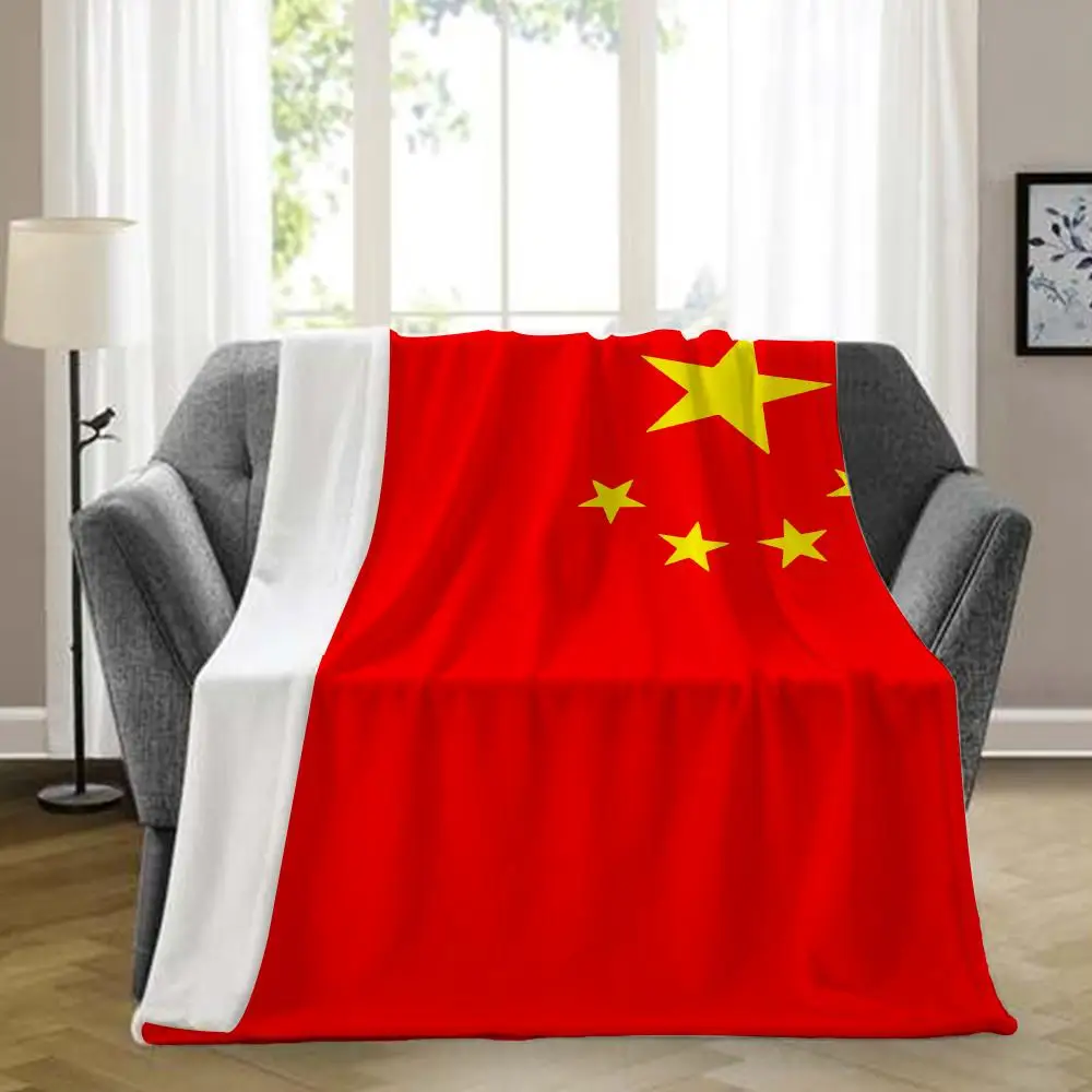 

National flag Throw Blanket Aesthetic Art Flannel Blanket Portable Home Travel Camping Sofa Picnic Thickening Flannel Blanket