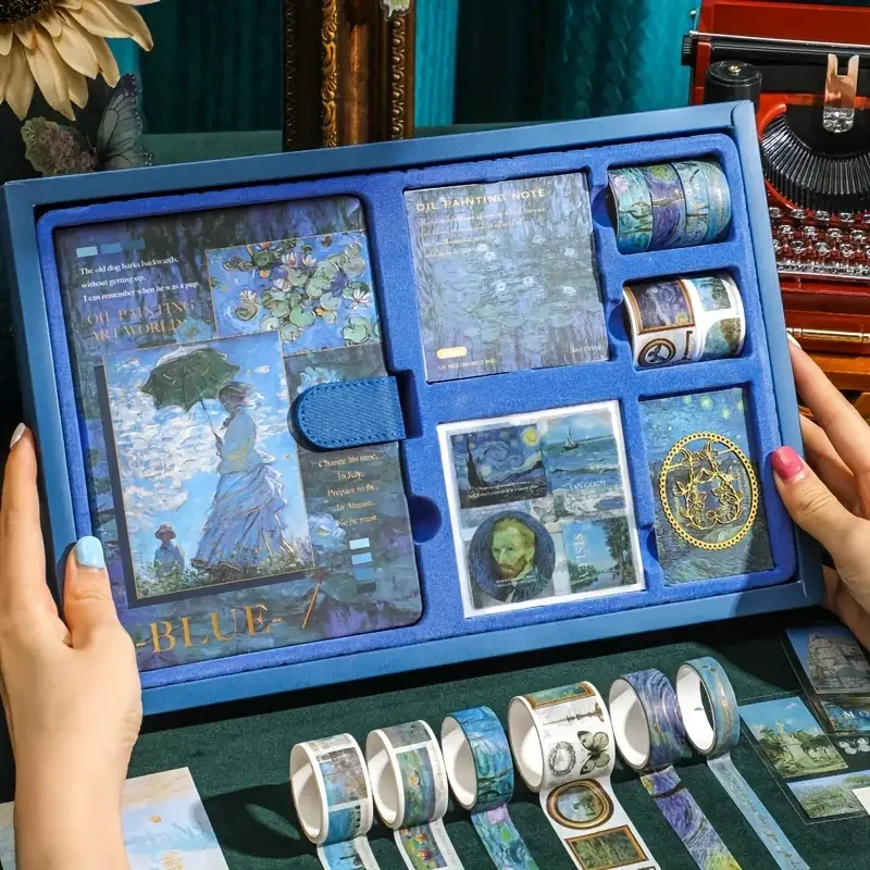 set-di-quaderni-vintage-con-diario-letterario-squisito-ispessito-a-forma-di-cuore-confezione-regalo-di-diario-della-serie-di-pittura-a-olio