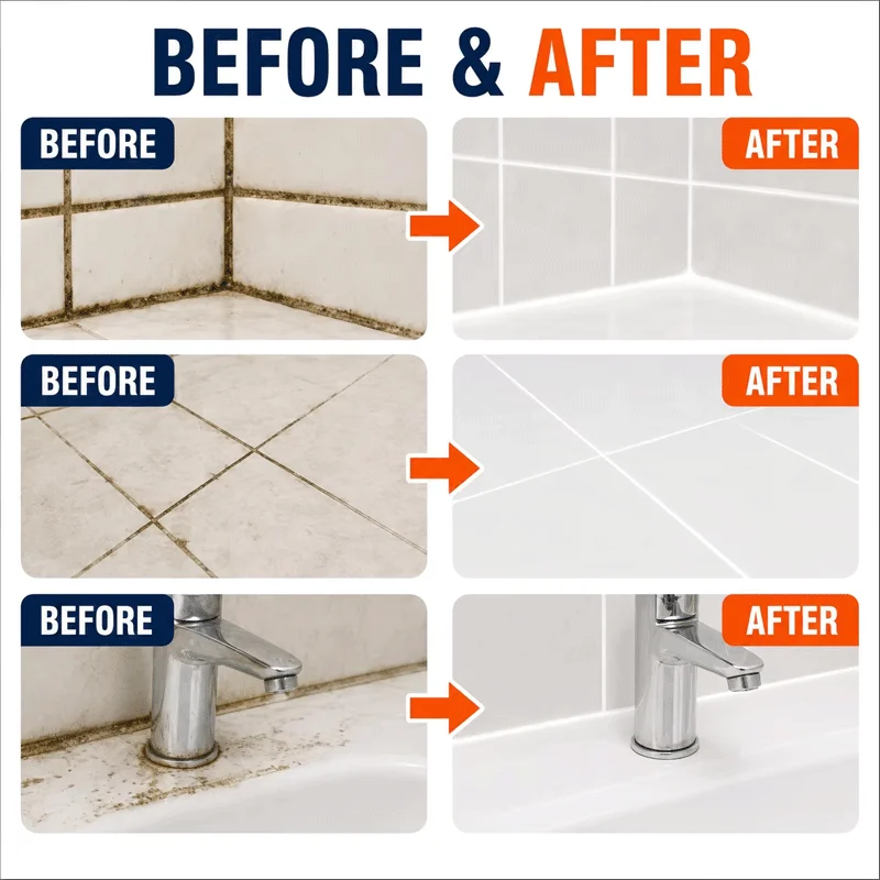 Quick Touch Up Grout Repair Pen Waterproof Anti-Mold Tile Seam Renovator for Indoor Kitchen Bathroom Wall and Floor Tiles