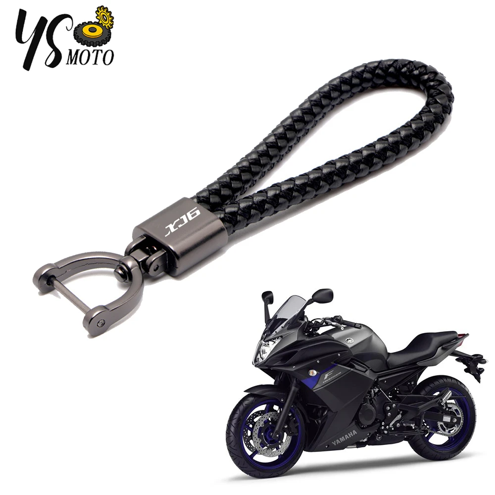 Custom LOGO High quality Motorcycle Braided Rope Keyring Keychain For YAMAHA XJ6 DIVERSION 2009-2015 10 11 12 13 14 Accessories