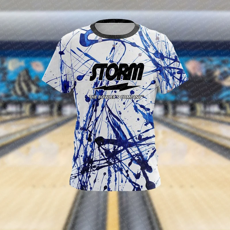 2024 Latest Hot Selling Bowling Men\'s Sports Shirt T-shirt Daily Indoor Leisure Comfortable Sweating Fashion Short Sleeve Top