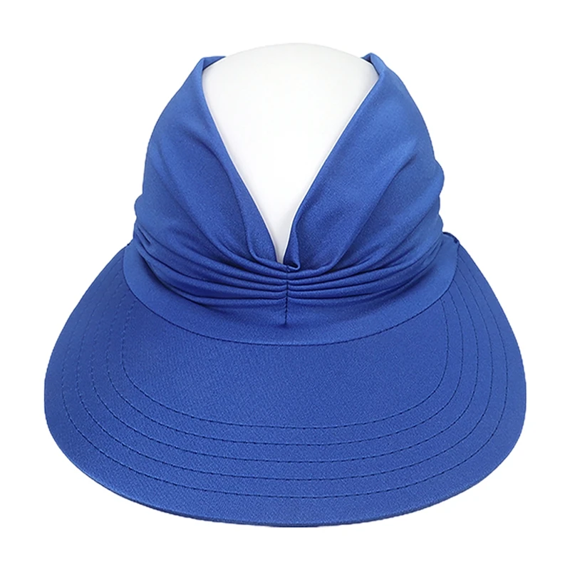 Womens Sun Visor Hat Wide Brim Summer UPF 50+ UV Protection Beach Sport Cap Packable Summer Easy To Carry Beach Sun Hats