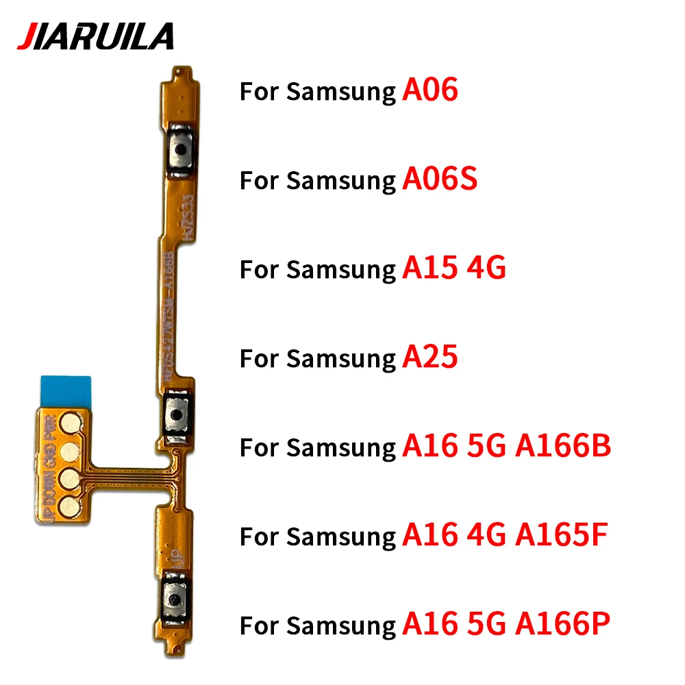 New For Samsung A06 A06S A15 A16 4G A25 5G Power Switch On/Off Button Volume Key Button Flex Cable