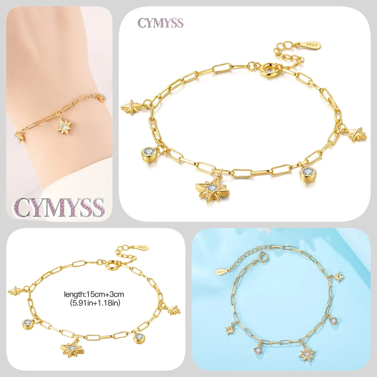 Zierliches Tennisarmband aus 925er Sterlingsilber mit Schmetterlingsanhänger und eingelegtem Zirkonia, edler Schmuck für Frauen, Hochzeits- und Geburtstagsgeschenk – Detail 17