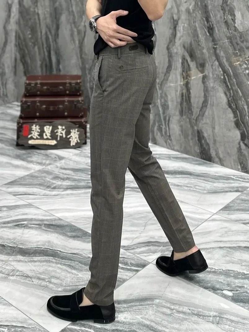 High Quality Casual Pants for Men New Spring Summer Fashionable Versatile Stylish Business Straight Leg Small Footwear