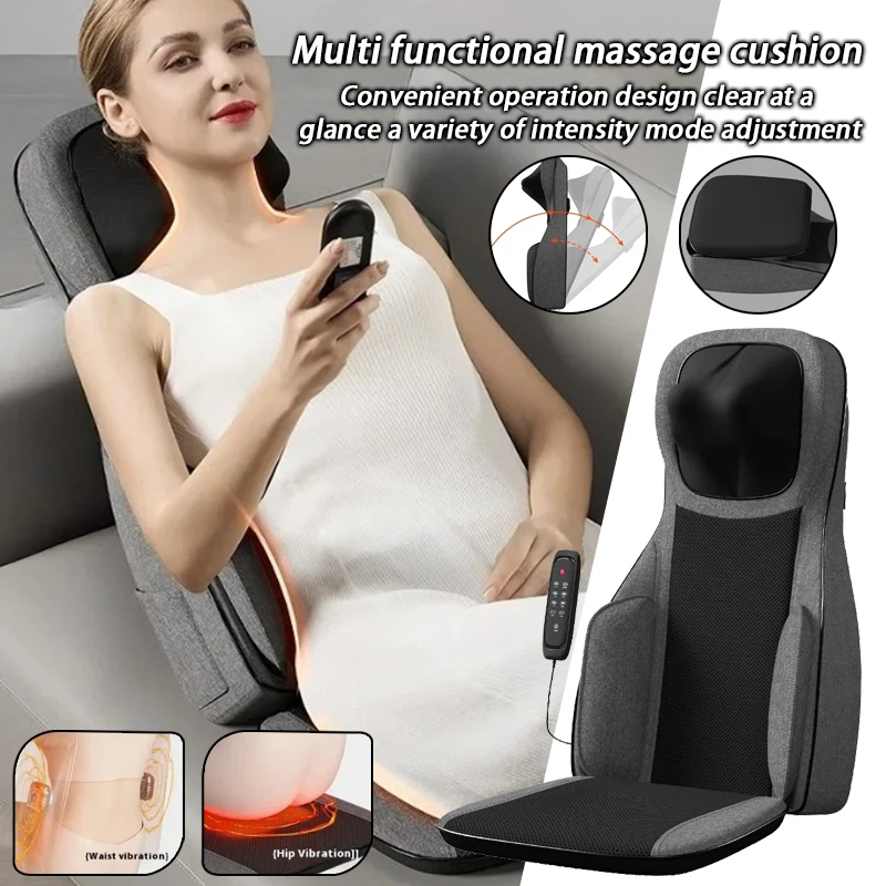 

Hot selling home multifunctional massage cushion with fully automatic massager for neck waist back heating kneading and massage