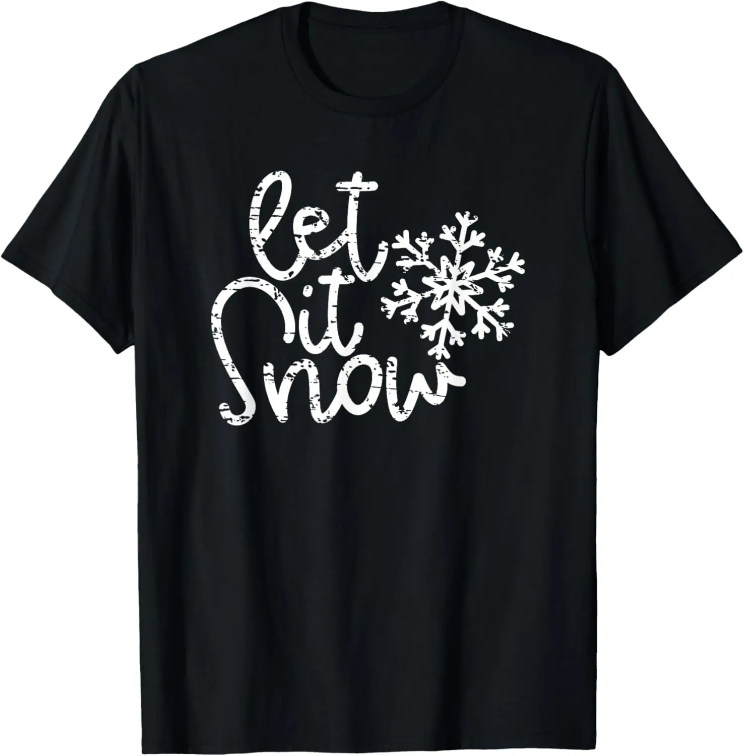 Let It Snow Christmas Snowflake T-Shirt