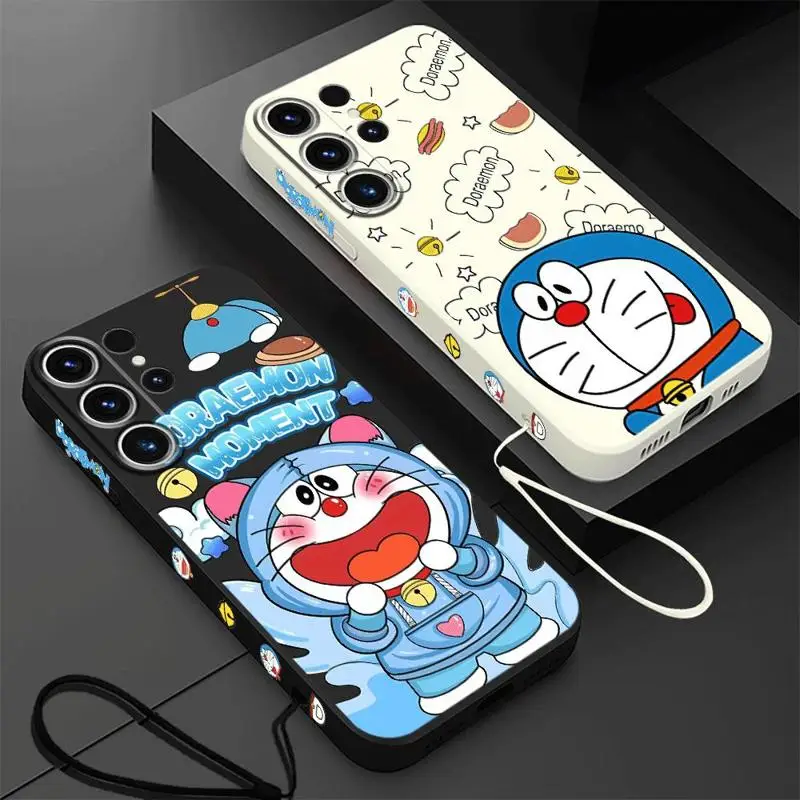 Cartoon D-Doraemon Phone Case for Samsung Galaxy A22 A72 S21 S22 Note 20 Ultra 10 Plus 8 9 A32 S20 5G Soft Silicone Matte Cover