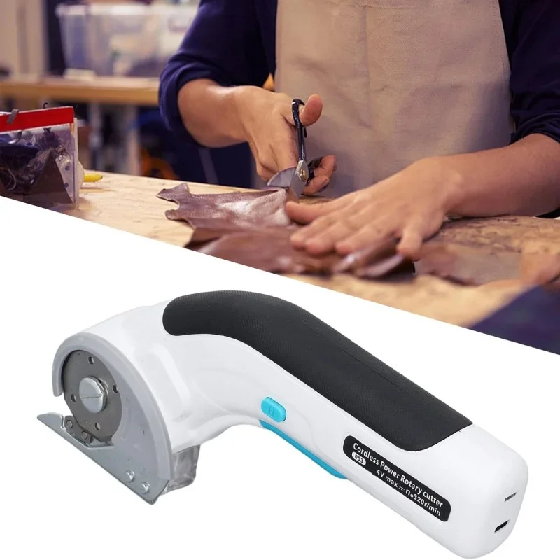 Cordless Electric Scissors Fabric Carpet Leather Electric Cutting Machine Handheld Round Knife Cutting Machine