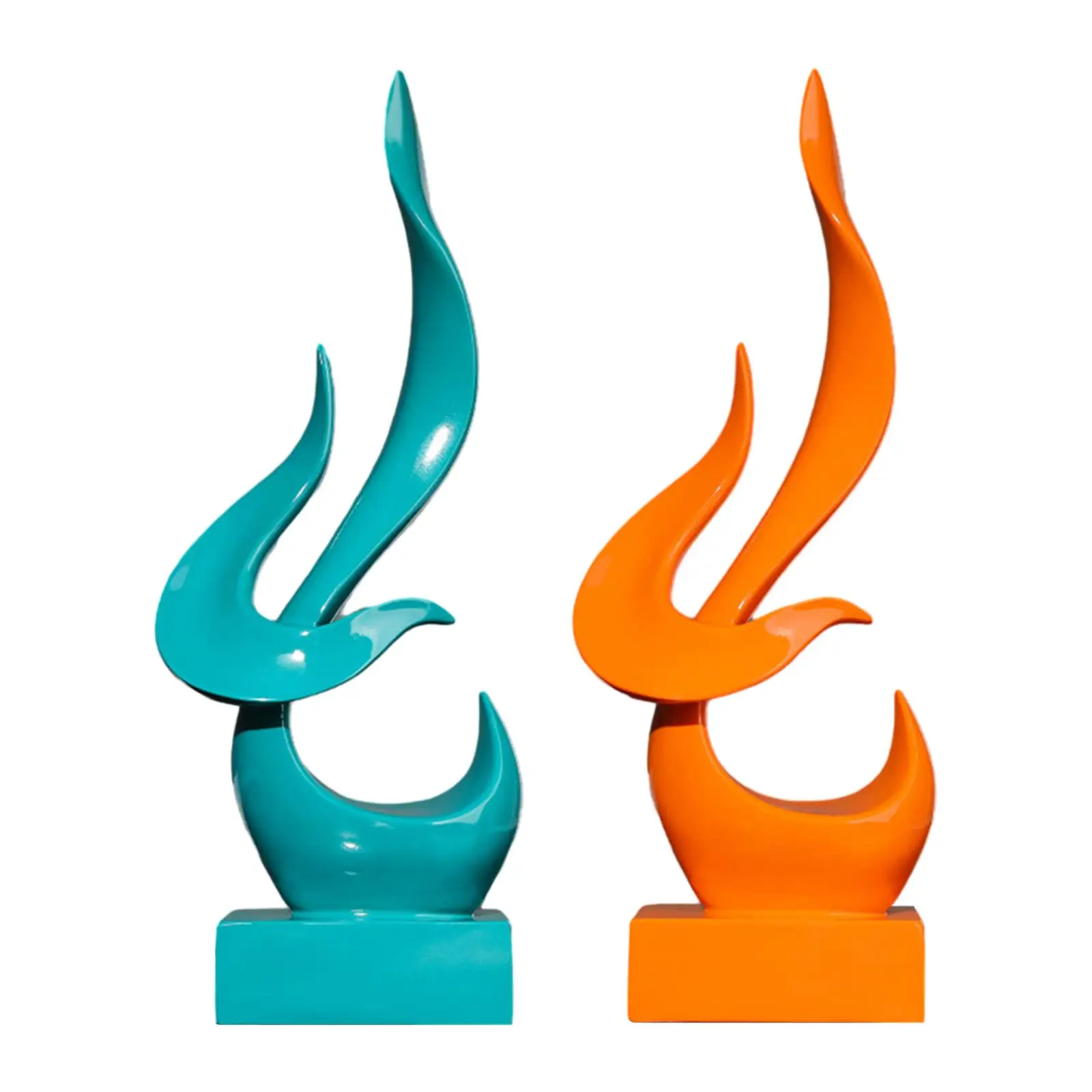 

Abstract Flame Statue Modern Minimalist Crafts Resin Art Figurine for Bookshelf Living Room Home Office Coffee Table Entryway