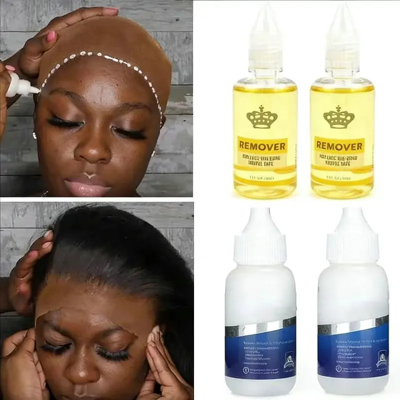Wig Glue With Remover Super Lace Glue For Lace Wigs/Toupee/Closure Hair Glue Remover Wig Installation Kit