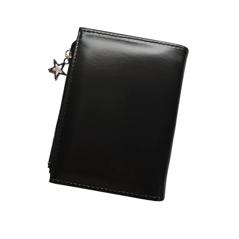 Death Note Anime Black PU Leather Short Wallet with Card Holders Zipper Pocket for Boys Girls Gift