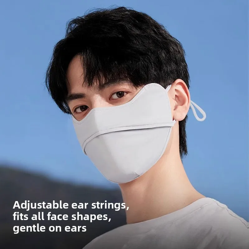 

Men's Summer Outdoor Cycling Face Mask Thin Ice Silk Breathable Full Face Sun Protection Mask Fly Blue Valley Brand Scarf Nec...