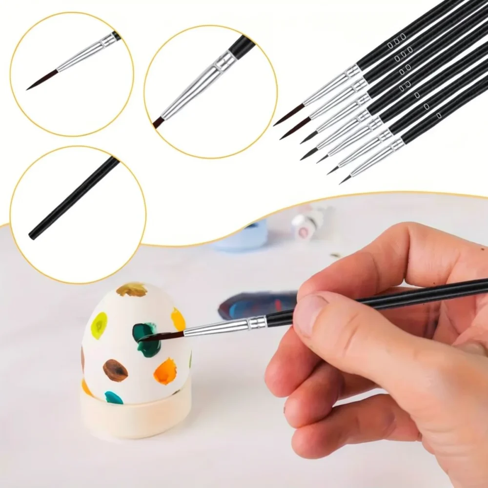 Fine Tip Detail Paint Brushes Nylon Hair Set For Modeling Miniatures Hobby Crafting Professional Painting Tools