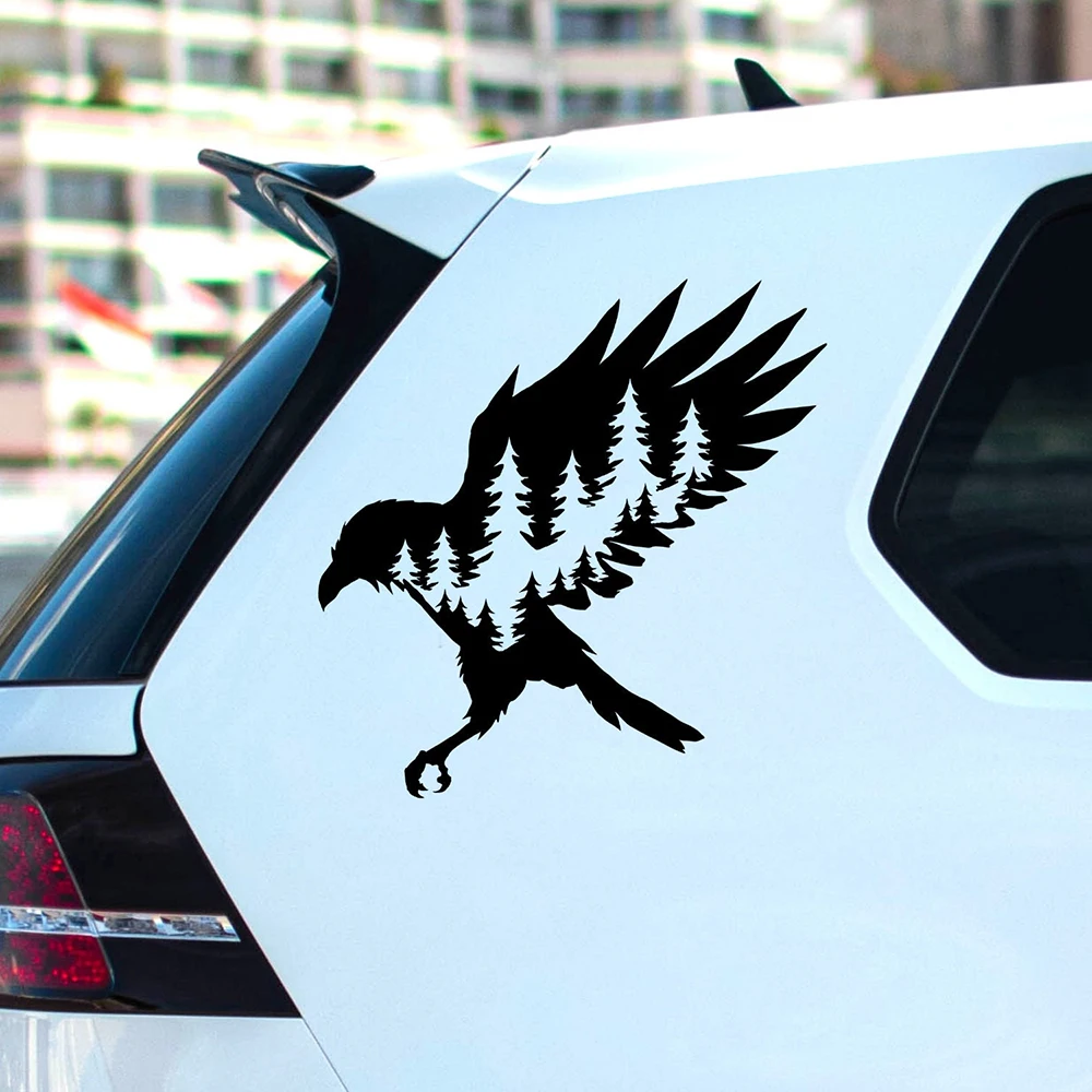 Raven Bird Vinyl Car Stickers And Decals Windows Bumper Decor Sticker Tunning Parts - view 3