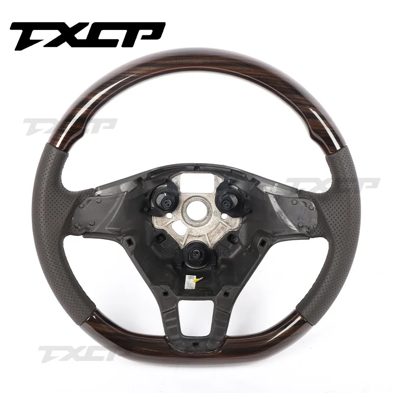 

Suitable for Volkswagen Golf 7 Maiteng GTi upgraded flat leather mahogany grain car modified steering wheel steering wheel