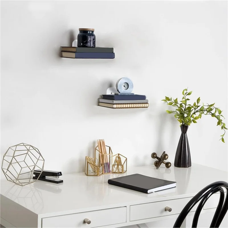 

ABZC-4Pcs Floating Book Shelves Constructed Bookshelf For Bedroom Living Room Office