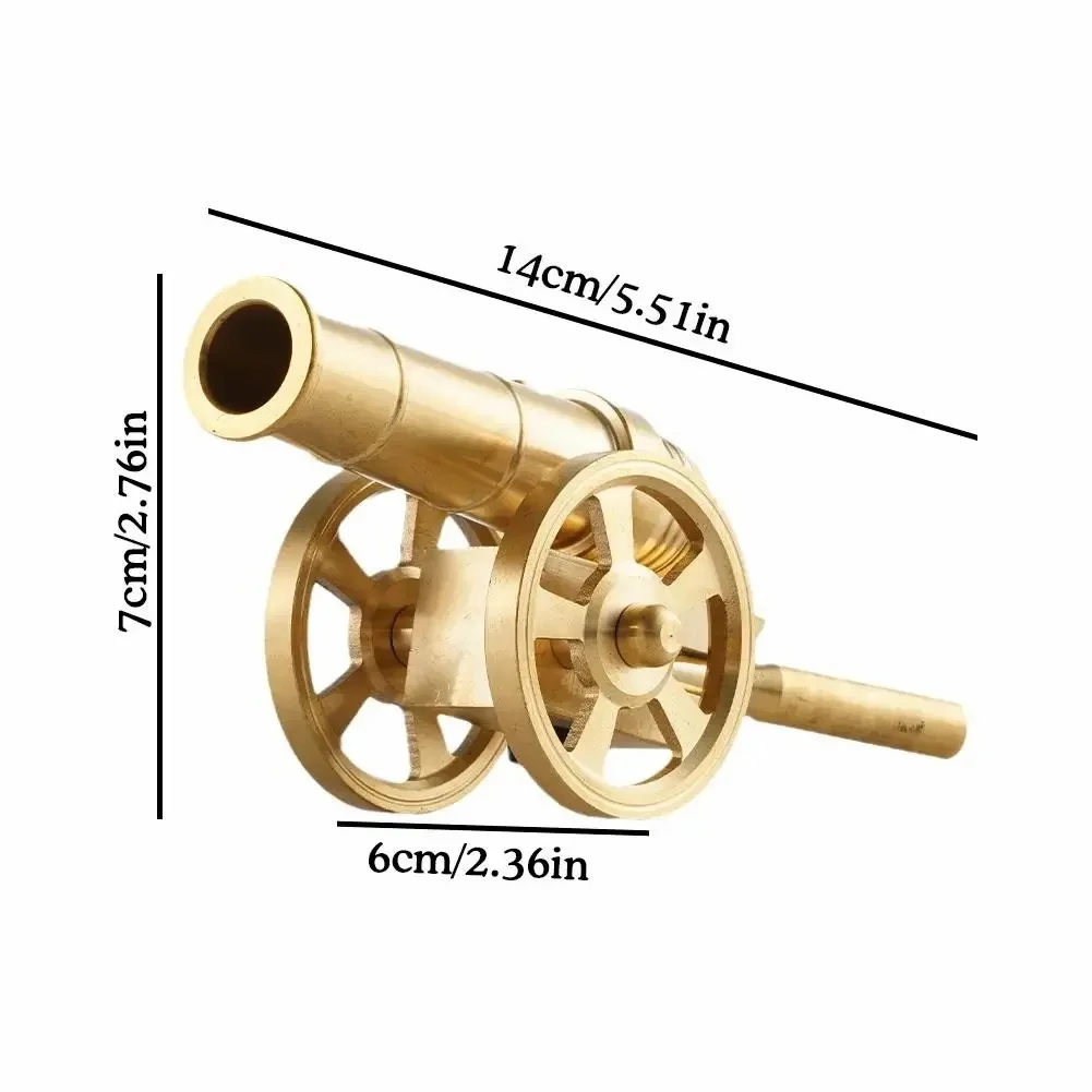 Ornamental Metal Cannon Solid Brass Cannon Military Souvenir Decompression Armament Collection Decorative Arms Mortar