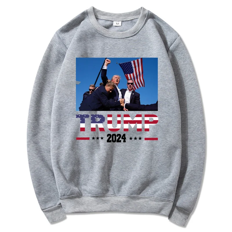 Sweatshirt Men Clothing Trump 2024 Fashion Hoody Trend Men Hoodies Sweatshirts Hip Hop Streetwear Fleece Pullover Tops