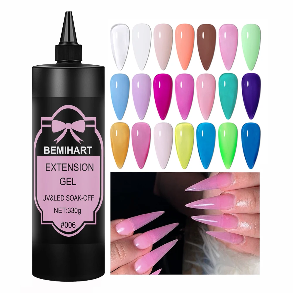 

330g Nail Extension Liquid Gel 21 Colors Thin Nail Extend Building Gel Transparent Self-Leveling White Nude Pink Builder Tool