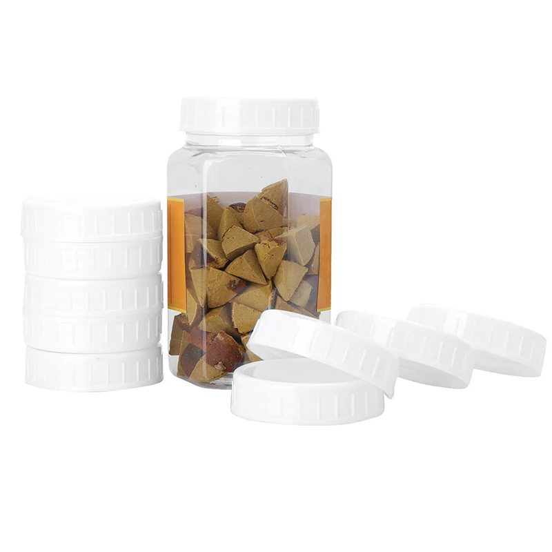10pcs 70/86mm Inner Diameter Plastic White Mason Canning Drinking Jars Lid Covers Unlined Ribbed Lids Storage Caps Replacements