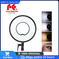 FalconEyes DVR-300DVC 3000-7000K Color Temperature Dimmable LED Video Ring Light with Camera Bracket for Canon Nikon DSLR Camera