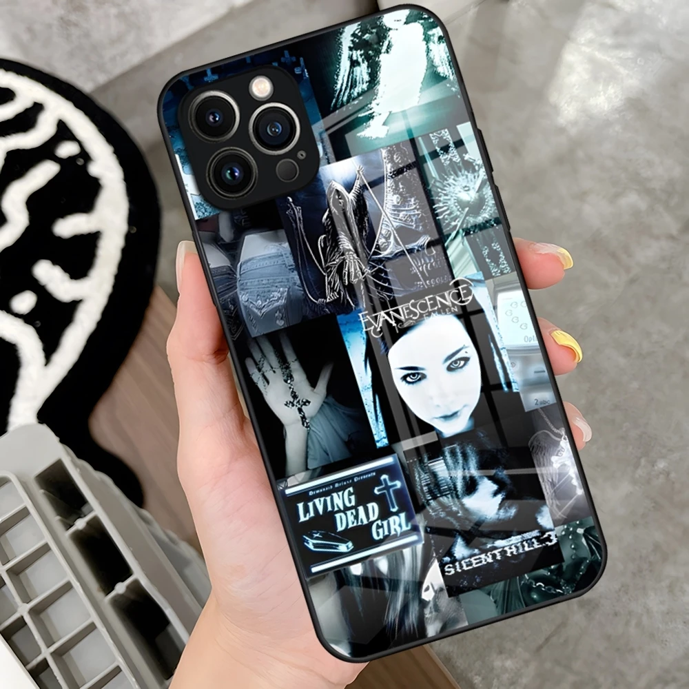 Evanescence Amy Lee Phone Case For IPhone 15 Pro 16 15 14 13 12 11 Mini X XS XR Max 6 8 Plus SE 2020 Glass Design Cove