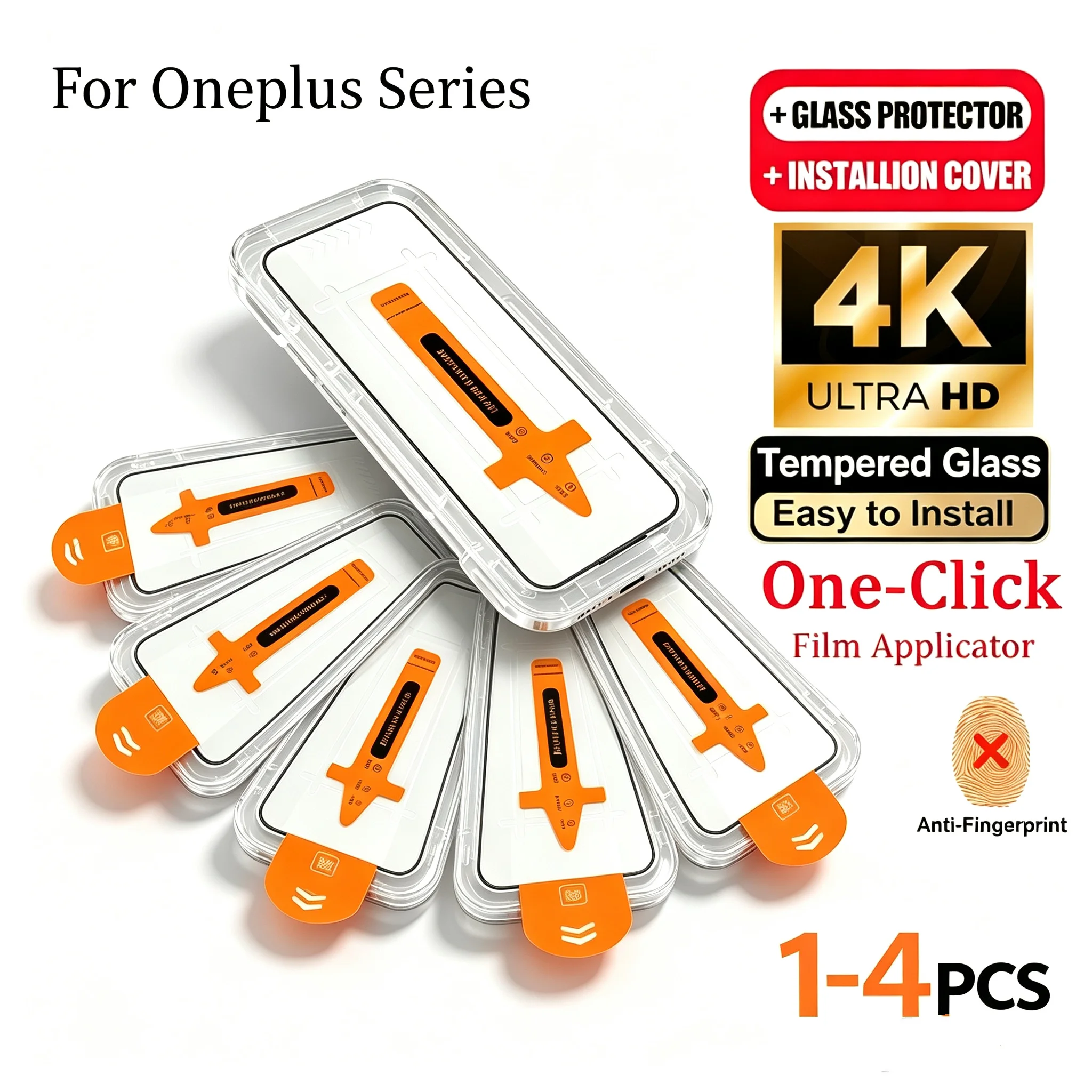 1-4PCS Screen Protector For Oneplus 15R 15T 13R 13T 13s 12R 10R 10T Nord CE6 CE5 15 13 12 11 10 Pro 9 8 6 5 4 3 Tempered Glass