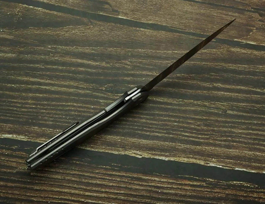 Astrum cuchillo plegable M390 hoja titanio mango cerámica EDC - imagen 5