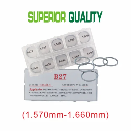 Imagen 2 del producto Junta de sellado B27 para inyector diésel DENSO, junta de ajuste, 50 piezas, tamaño de arandela: 1,50-1,68mm