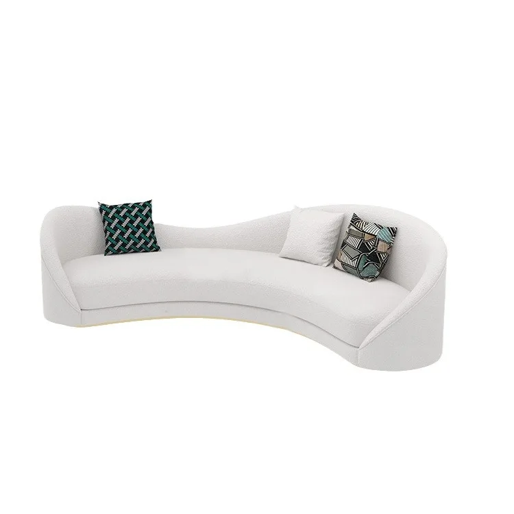 

Nordic fabric sofa, living room special-shaped lamb wool household small sofa Internet celebrity hotel office leisure chair